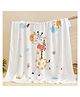 Butterthief Bamboo Cotton Giraffe Printed Swaddle Blanket - White