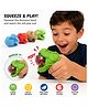 Sanjary Dinosaur Squishy Stress Ball Toy for Kids, Squeeze Sensory Fidget Toy, Stretchy Bead Filled, Party Favor, Birthday Return Gift color design may vary