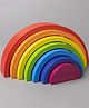 Sanjary Kids Wooden Rainbow Stacking Toy, Montessori Balance Blocks, Color Sorting Puzzle, Creative Building Game, Educational Learning Gift for Toddlers color design may vary