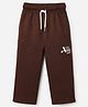 Smarty Boys 100% Cotton Knit Full Length Track Pant with, Active Edition Print in Light Brown