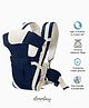 Elementary 4 in 1 Ergonomic Baby Carrier with 4 carry positions, cushioned leg support, breathable fabric for sensitive skin (Navy Blue)
