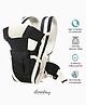 Elementary 4 in 1 Ergonomic Baby Carrier with 4 carry positions, cushioned leg support, breathable fabric for sensitive skin (Black)