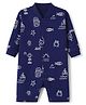 Junior Star Full Sleeves Nautical Theme Printed Romper - Blue