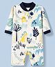 Junior Star Full Sleeves Dinosaurs Printed Romper - White
