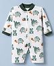 Junior Star Full Sleeves Reptiles Printed Romper - White