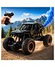 NHR RC Drift Rock Crawler 4x4 Remote Control Car for Kids, Rechargeable 4WD Off-Road Climbing Vehicle Toy, Best Birthday Gift (Black)