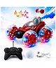 NHR Rechargeable 360° Stunt RC Car for Kids with Smoke Spray, LED Lights, Remote Control Drift Car Toy (Red)