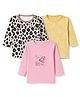 Junior Star Pack Of 3 Full Sleeves Animals & Leopard Pattern Printed Tees - Grey & Blue