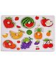 Happy Hues Wooden Fruit Theme Peg Puzzle Board for Kids Educational Learning Toy for Cognitive Development