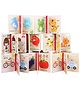 Happy Hues Wooden Educational Jigsaw Puzzle Books for Kids Montessori Learning Toys for Early Cognitive & Motor Development (Pack of 2)