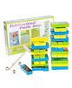 Happy Hues Multifunctional Educational Wooden Stacking Blocks and Image Puzzle Set