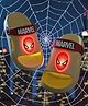 Yellow Bee Marvel Featuring Spider Man Applique Detailed LED Slingback Sandals - Yellow