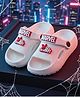 Yellow Bee Marvel Featuring Spider Man Applique Detailed Slingback Sandals - White