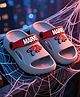 Yellow Bee Marvel Featuring Spider Man Applique Detailed Slingback Sandals - Grey