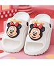 Yellow Bee Mickey & Friends Featuring Minnie Mouse Applique Detailed Slingback Sandals - White