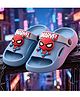 Yellow Bee Marvel Featuring Spider Man Applique Detailed Slingback Sandals - Blue