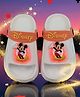 Yellow Bee Disney Featuring Mickey Mouse Applique Detailed LED Slingback Sandals - White