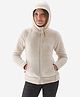 DECATHLON Quechua NH500 Woven Full Sleeves Solid Hooded Fleece Hiking Jacket - Beige