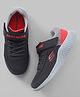 Skechers Velcro Closure Casual Shoes with Brand name Text in Black
