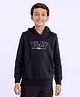 DECATHLON Domyos 500 Woven Full Sleeves Play Text Patch Detailed Hooded Sweatshirt - Black