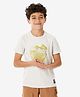 DECATHLON Quechua NH100 Knit Half Sleeves Outdoor Text Printed Tee - White
