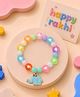 Asthetika Elephant Charm Beaded Bracelet Rakhi with Roli Chawal - Blue