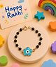 Asthetika Floral Evil Eye Nazariya Bracelet Rakhi with Roli Chawal - Blue