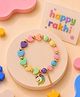 Asthetika Unicorn Charm Beaded Bracelet Rakhi with Roli Chawal - Multi-Colour