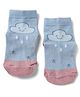 Mustang Knitted Ankle Length Socks with Cloud Star Design - Blue