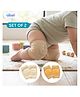 Bubzii Baby Crawling Knee Pads 0to12 M Ultra Soft Stretchable Non Slip Protectors  Safe Cushioning for Tiny Knees  Honey Beige and Baby Ivory