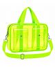 New Pinch Transparent plain Tote Bag Water Resistant unisex PVC Tote Bag For swimming ,  Office, College, Travel, Cosmetics, Gym, Stadium with Reinforced Straps Height 25 cm(Neon )
