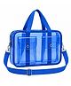 New Pinch Transparent plain  Tote Bag Water Resistant unisex PVC Tote Bag For swimming ,  Office, College, Travel, Cosmetics, Gym, Stadium with Reinforced Straps Height 25 cm( Blue)