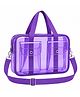 New Pinch Transparent plain  Tote Bag Water Resistant unisex PVC Tote Bag For swimming ,  Office, College, Travel, Cosmetics, Gym, Stadium with Reinforced Straps Height 25 cm( Purple)