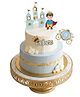 FI - FLICK IN 4 Pcs Prince Theme Cake Topper Set for Birthday Party Decoration Baby Boy (Pack of 1)