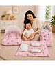 Toddylon New Born Mattress with Net Sleeping Bag & Gadda Set - Pink