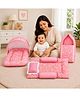 Toddylon Baby Mattress with Mosquito Net Carry Bag & Gaddi Set 0-6 Months - Pink