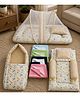 Toddylon Baby 4 Pcs Bedding Set Mattress with Net Carry Bag Gadda & Dry Sheets 0-6 Months - Orange
