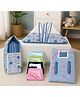 Toddylon Combo of Baby Mattress with Net Carry Bag Bedding Set 4 Dry Sheets 0-6 Months - Blue