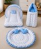 Toddylon New Born Baby Bedding Set 1 Carry Bag 1 Mattress with Net & 1 Reversible Nest 0-6 Months - Blue