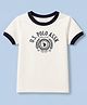 US Polo Assn Cotton Knit T-Shirts with Half Sleeves and Brand Logo Print in White