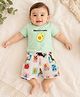 My Milestones 100% Cotton Knit Half Sleeves Mamas Cado Text Embroidered Tee & Shorts Set - Multi Colour