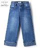 Arias Cotton Mix Full Length Solid Jeans with Stone - Blue