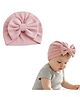 Trubliz Woven Bow Applique Detailed Turban Hat - Pink - Circumference - 43 - 46 Cms