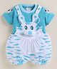 MUSHROO Knitted Knit Half Sleeves Tee & Abstract Printed Dungarees  - Rama Green
