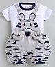 MUSHROO Knitted Knit Animal Designed Dungaree With Half Sleeves Tee - Grey
