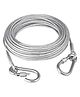 ARCADE TOYS Heavy-Duty Stainless Steel Clothesline with Carabiner Hooks | Rust-Proof Thick Laundry Drying Rope | Extra-Strong Clothes Line for Balcony, Camping, Dorm & Home Use (5 Meter- Pack of 1)