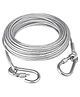 ARCADE TOYS Heavy-Duty Stainless Steel Clothesline with Carabiner Hooks | Rust-Proof Thick Laundry Drying Rope | Extra-Strong Clothes Line for Balcony, Camping, Dorm & Home Use (10 Meter- Pack of 1)