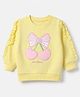 Babyhug 100% Cotton Heavy Gauge Knit Full Sleeves Sweatshirt With Cherry Print - Light Yellow