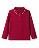Pine Kids Cotton Knit Polo T-Shirt with Half Sleeves and Shark & Color Block Print - Maroon