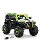 Babyhug Battery Operated Ride on Jeep with Music & Lights - Black Red| Rechargeable Battery| Full Function Remote| Built-in Music & AUX| Forward  & Reverse Function| Foot Accelerator| Easy Assembly